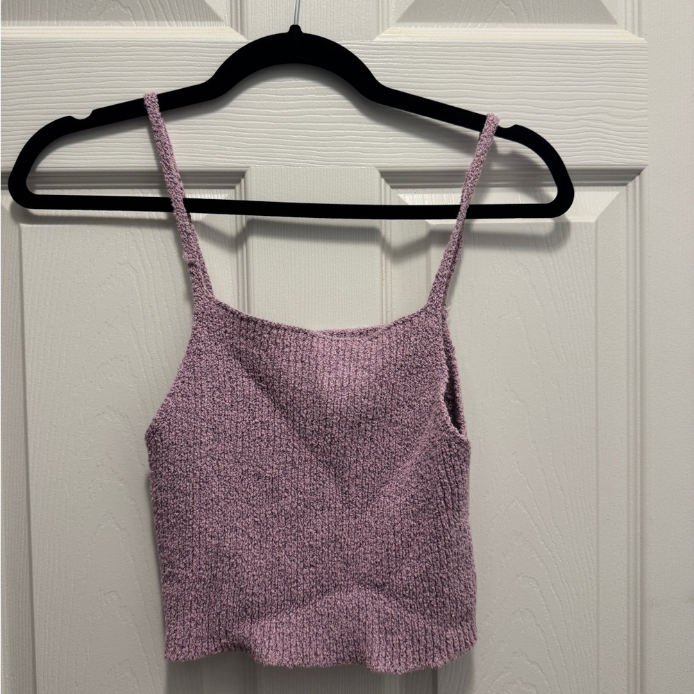 Women's Pink/Purple Knit Tank Top
